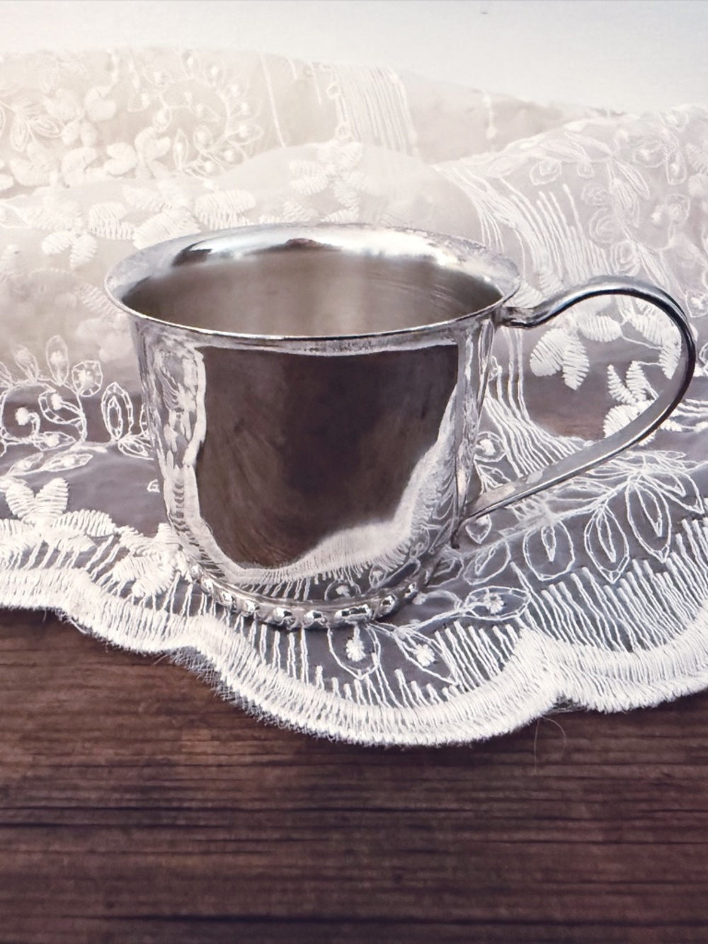 Silver Plated Baby Cup - Picture 3 of 4